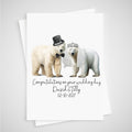 Polar Bear Wedding Card Personalised Bride & Groom Winter