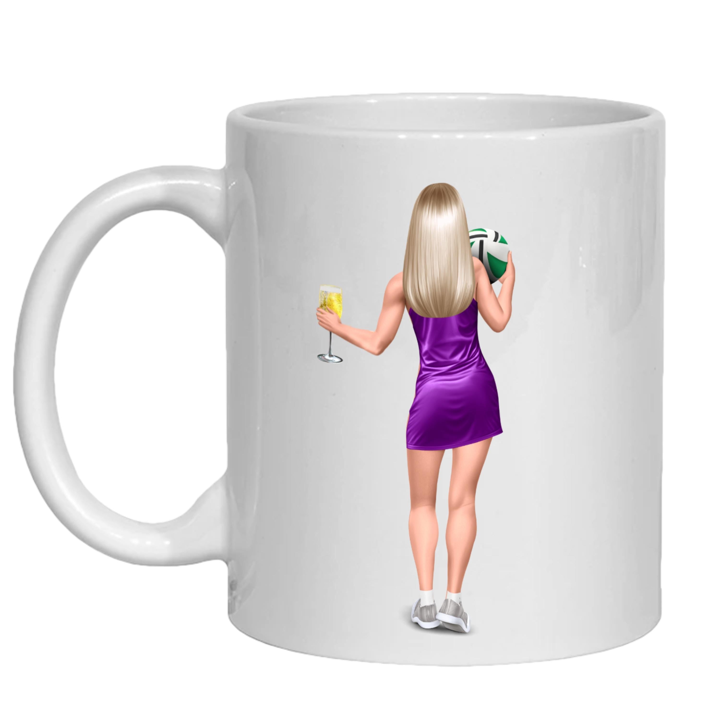 Netball Mug Gift Personalised for her Netballer