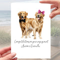 Golden Retriever Engagement Card Personalised Dog