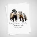 Badger Wedding Card Personalised  Bride & Groom