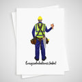 Carpenter Card New Job Personalised Passed Exams Congratulations Chippy
