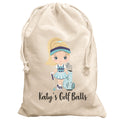 Golf Ball Bag for Girl Personalised Childrens Golfer Gift