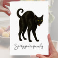 Vomiting Cat Get Well Card Sorry you're pawly poorly