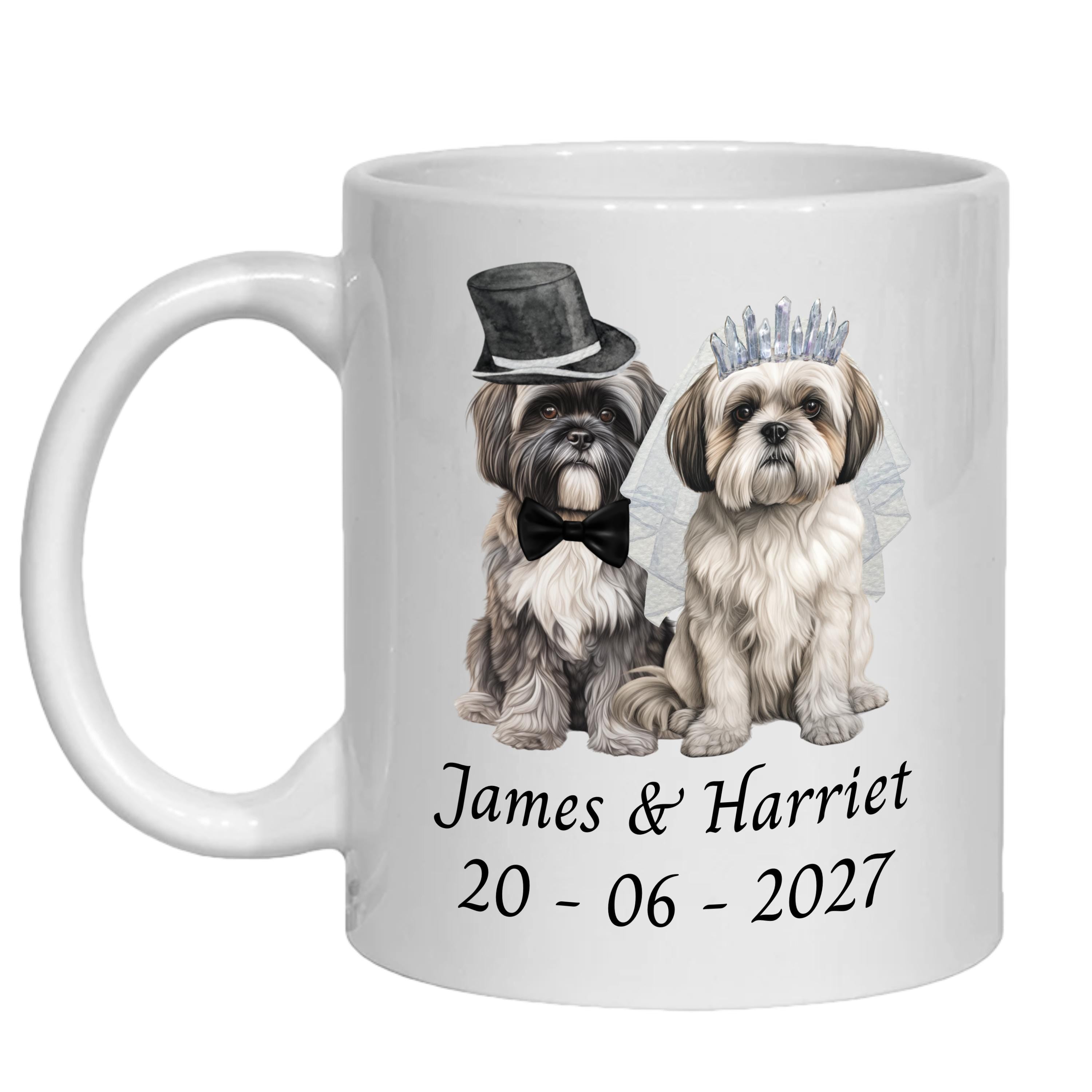 Shihtzu Wedding Personalised Mug Dogs Gift