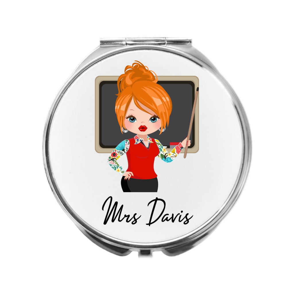 Personalized Teacher Compact Mirror: Teaching Assistant Gift