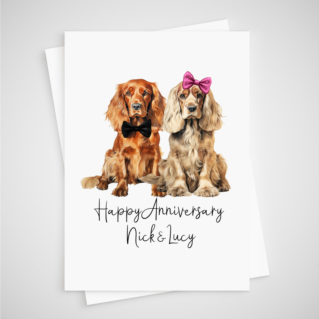 Cocker Spaniel Anniversary Card Personalised Dog