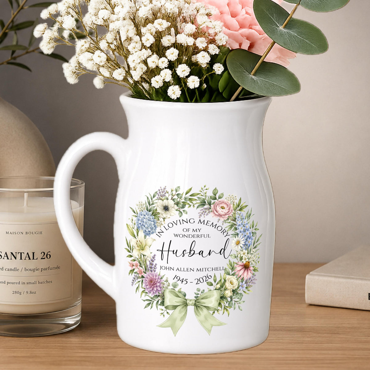 Grandma memorial gift - Personalised small Vase - in loving memory, grandmother, nanny nan