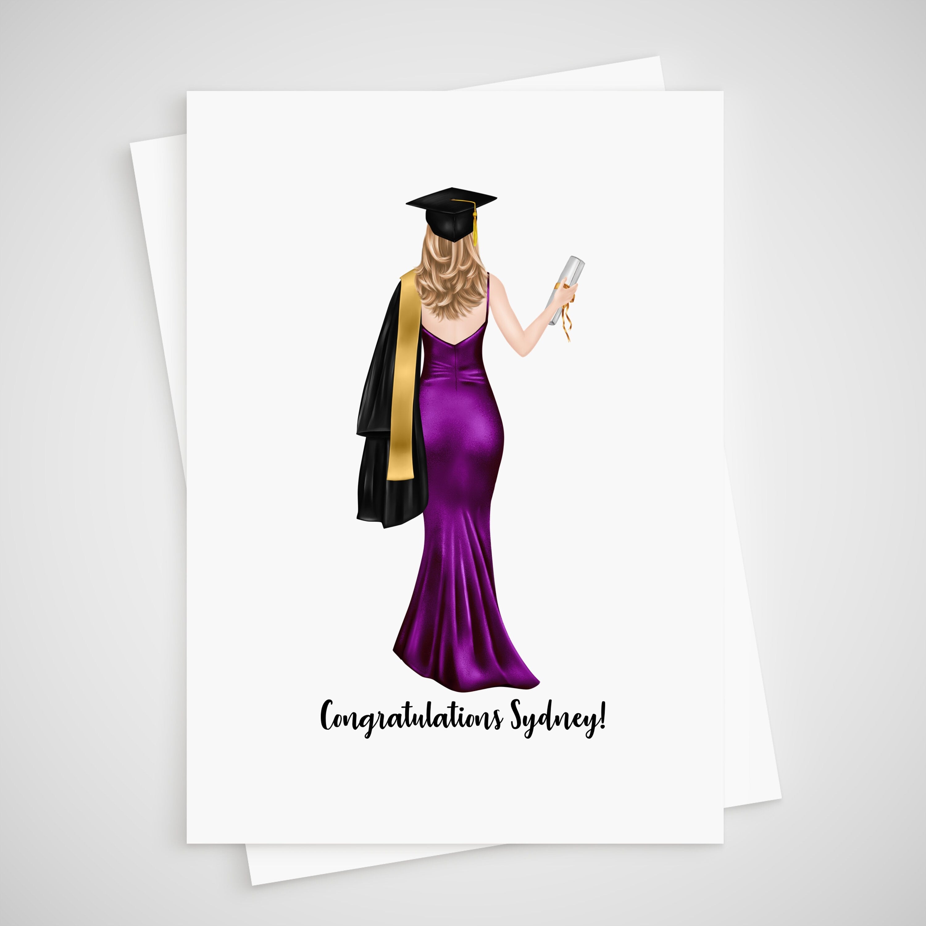 Graduation card Personalised for her congratulations