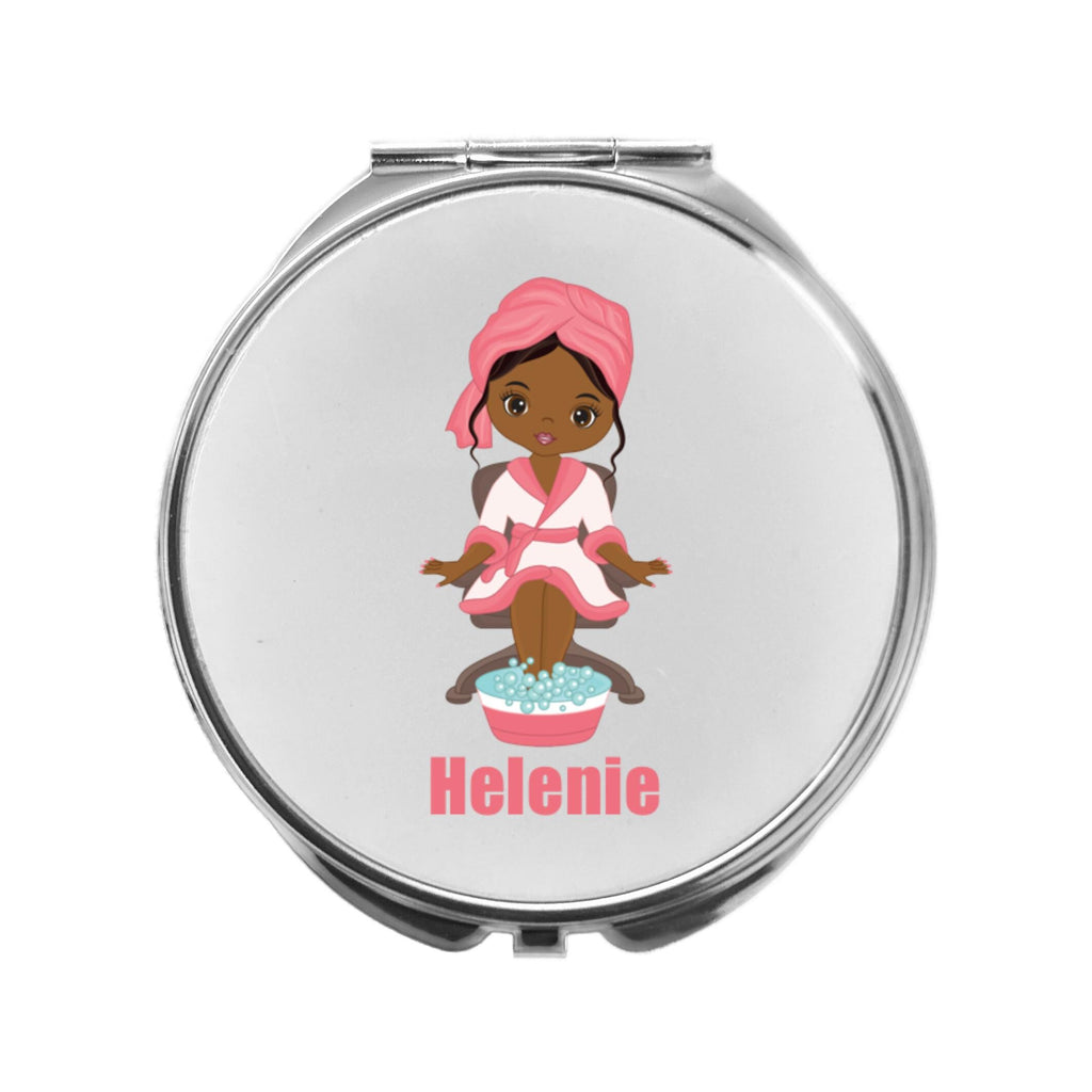 Mirror Compact Personalised Spa Girl Pamper