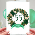 Happy 55th Anniversary Card - Personalised Emerald Wedding 55 years