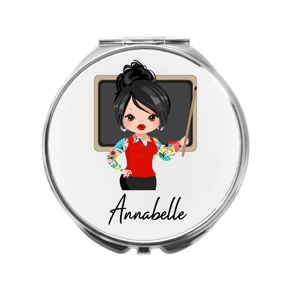 Personalized Teacher Compact Mirror: Teaching Assistant Gift