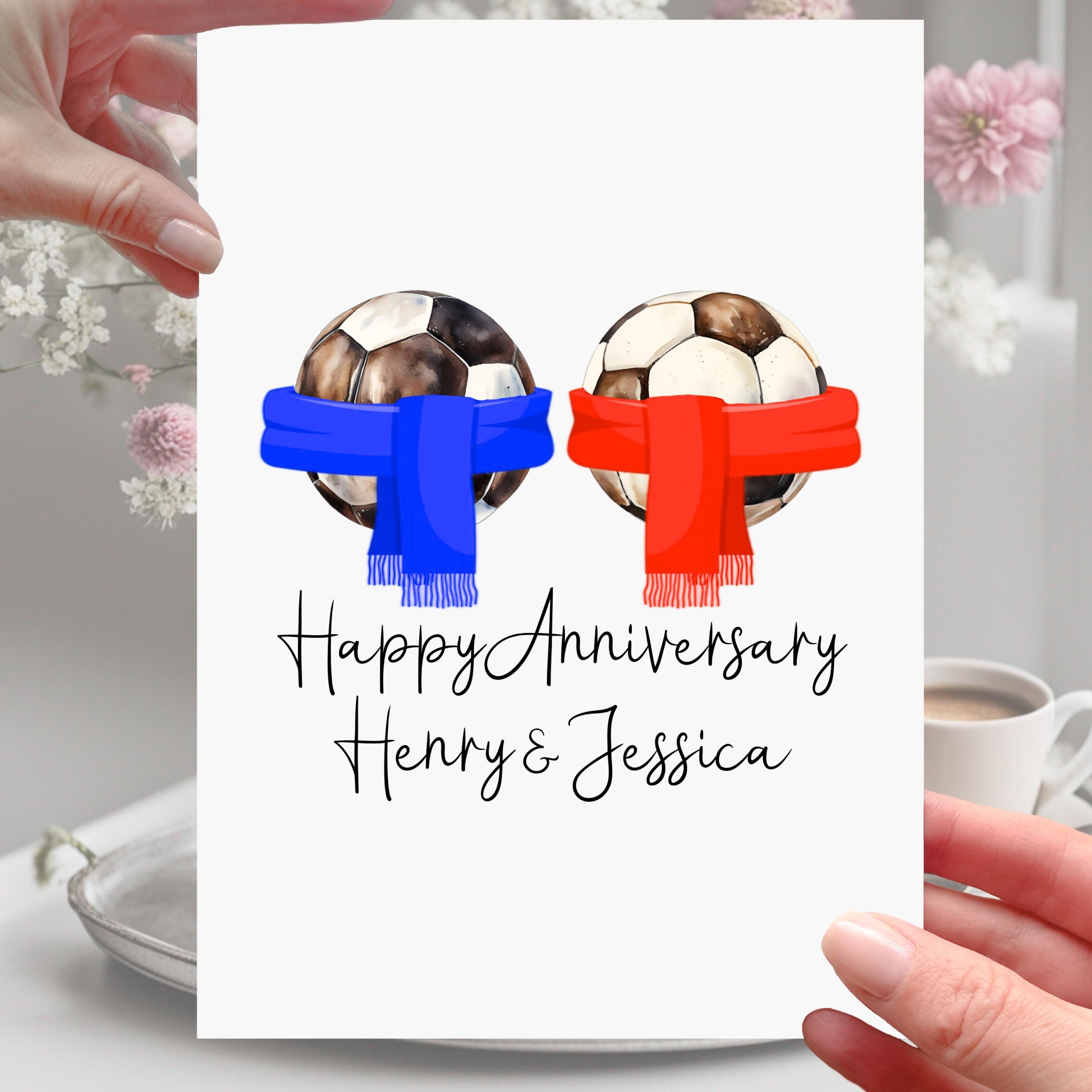 Football Anniversary Card Personalised Soccer