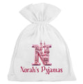 Fairy Pyjama Bag Personalised Pink princess castle Sleepover Slumber Party PJ's