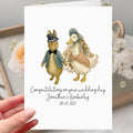 Duck & Rabbit Wedding Card Personalised Bride Groom