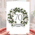 Happy 70th Anniversary Card - Personalised Platinum Wedding 70 years