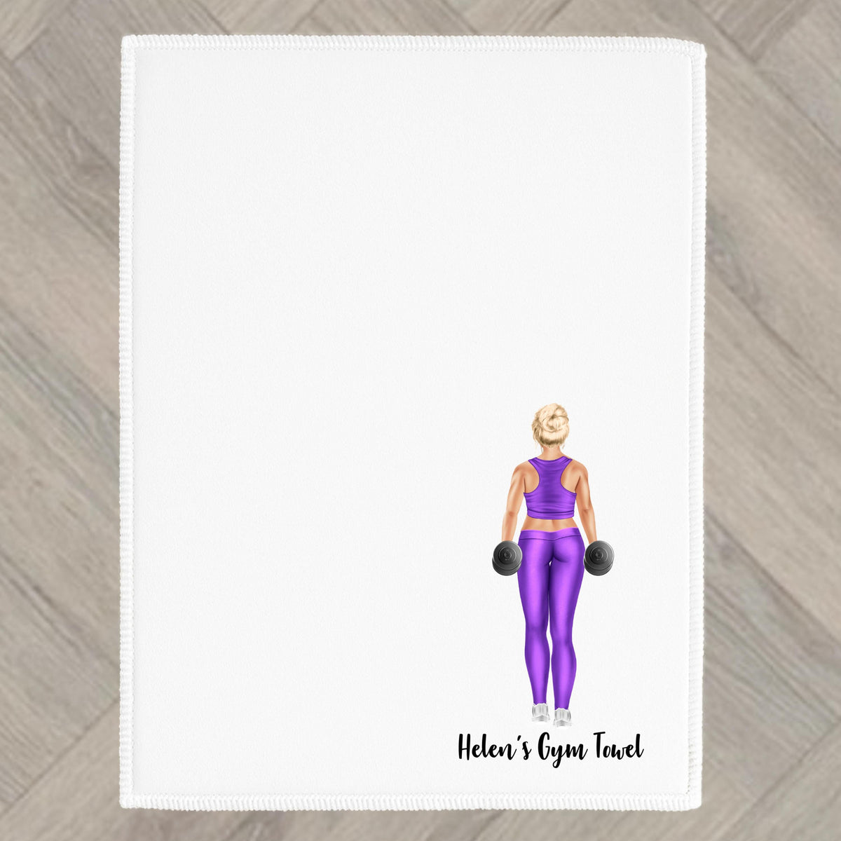 Gym Towel Personalised fitness exercise Woman Present Gift