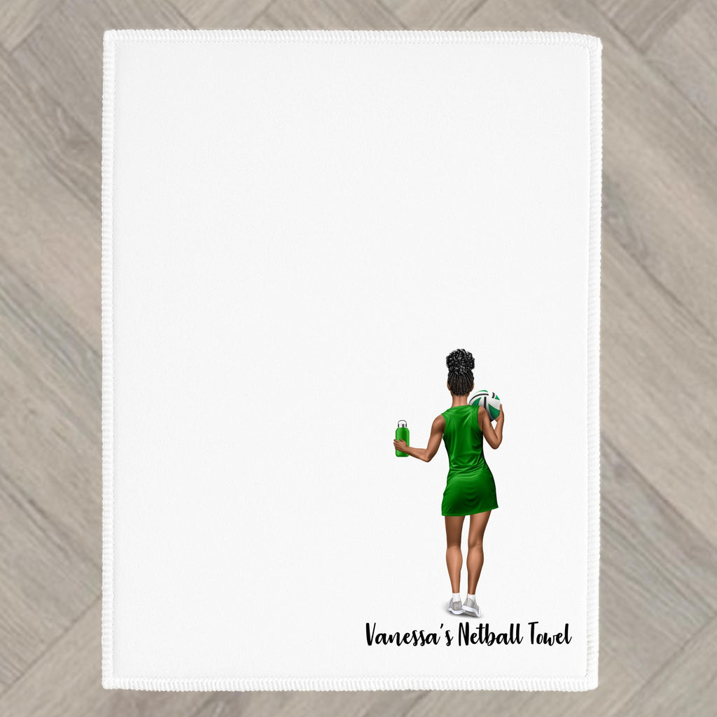 Netball Towel Personalised fitness gym exercise Woman Present Gift