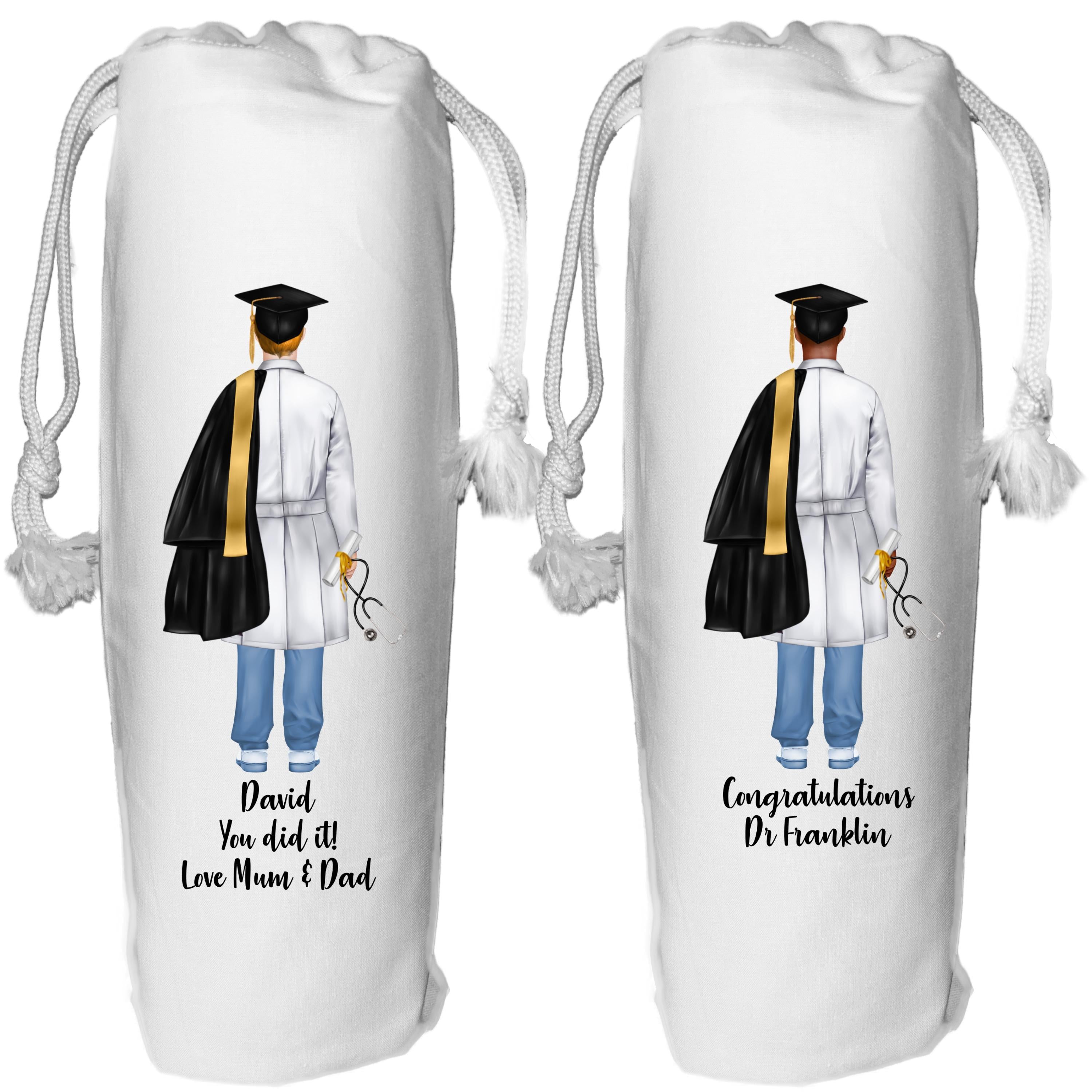 Doctor Graduation Wine Bag Personalised Gift