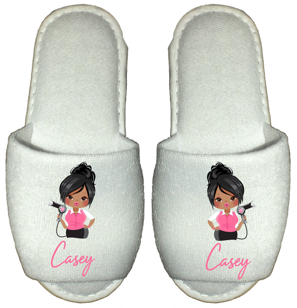Personalised Hairdresser Spa Slippers Gift for stylist, salon