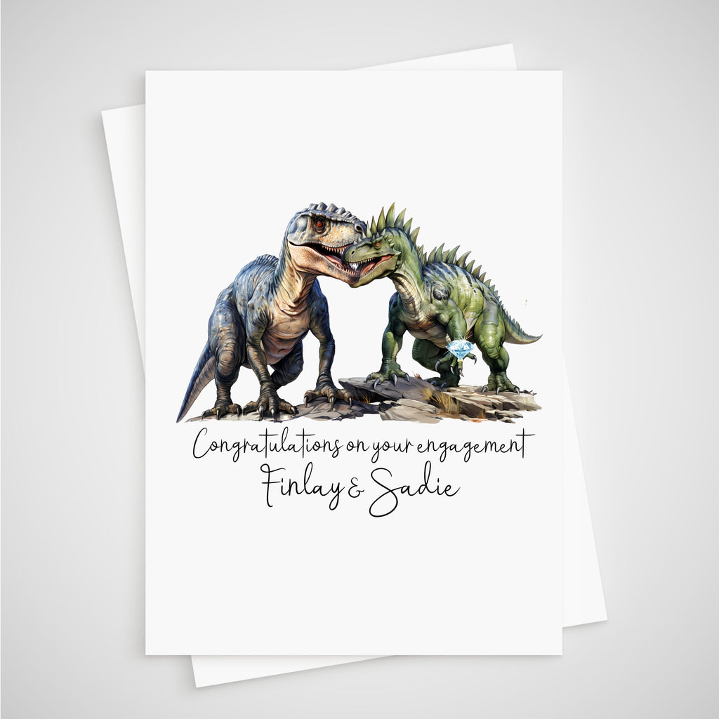 Dinosaur Engagement Card Personalised