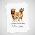 Golden Retriever Anniversary Card Personalised Dog