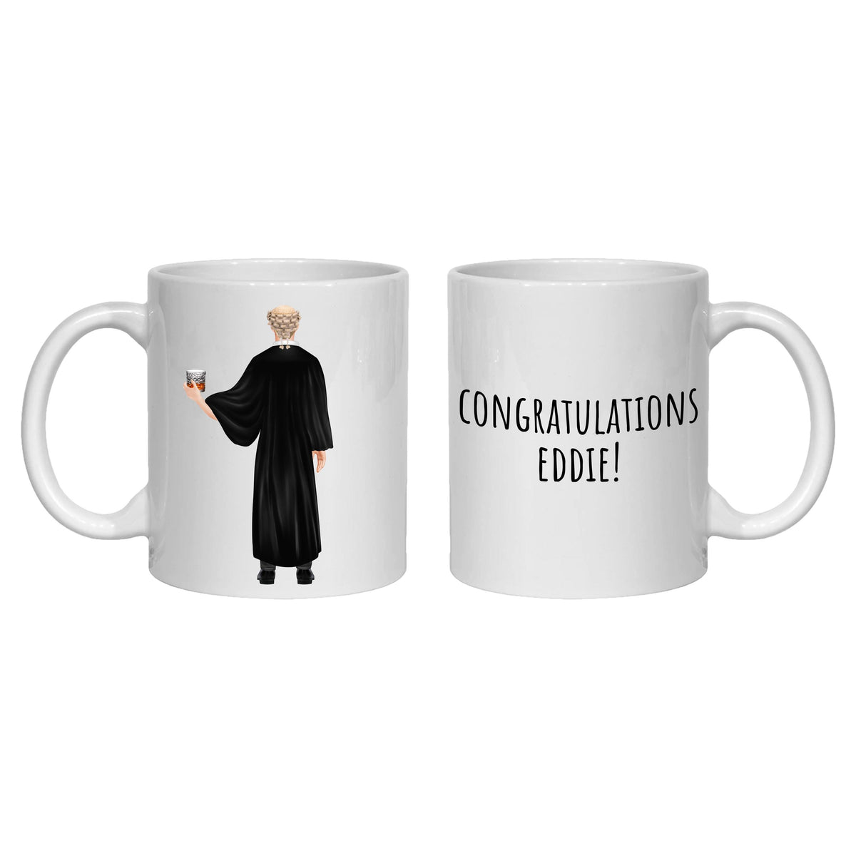 Lawyer Mug Personalised for him Graduation Barrister Solicitor Judge Law Degree Congratulations Exams