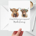 Highland Cow Engagement Card Personalised