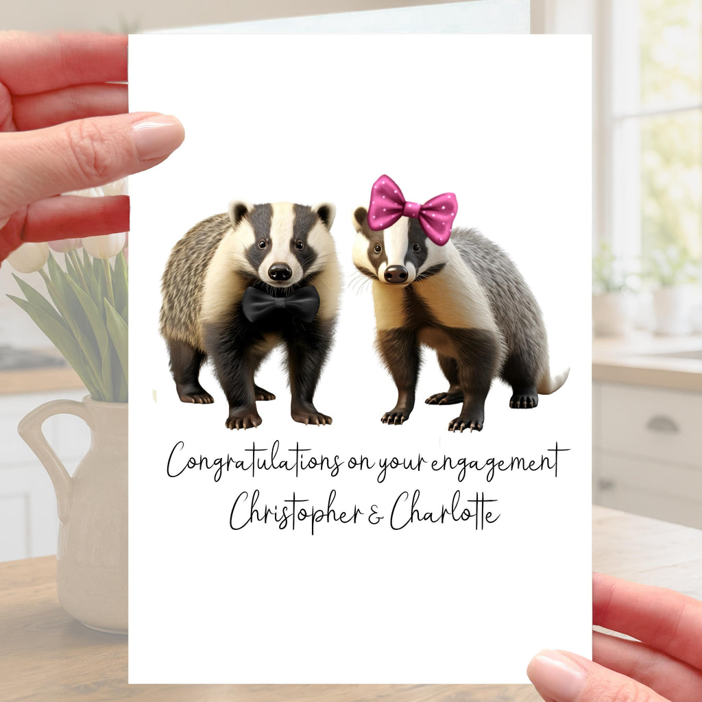 Badger Engagement Card Personalised