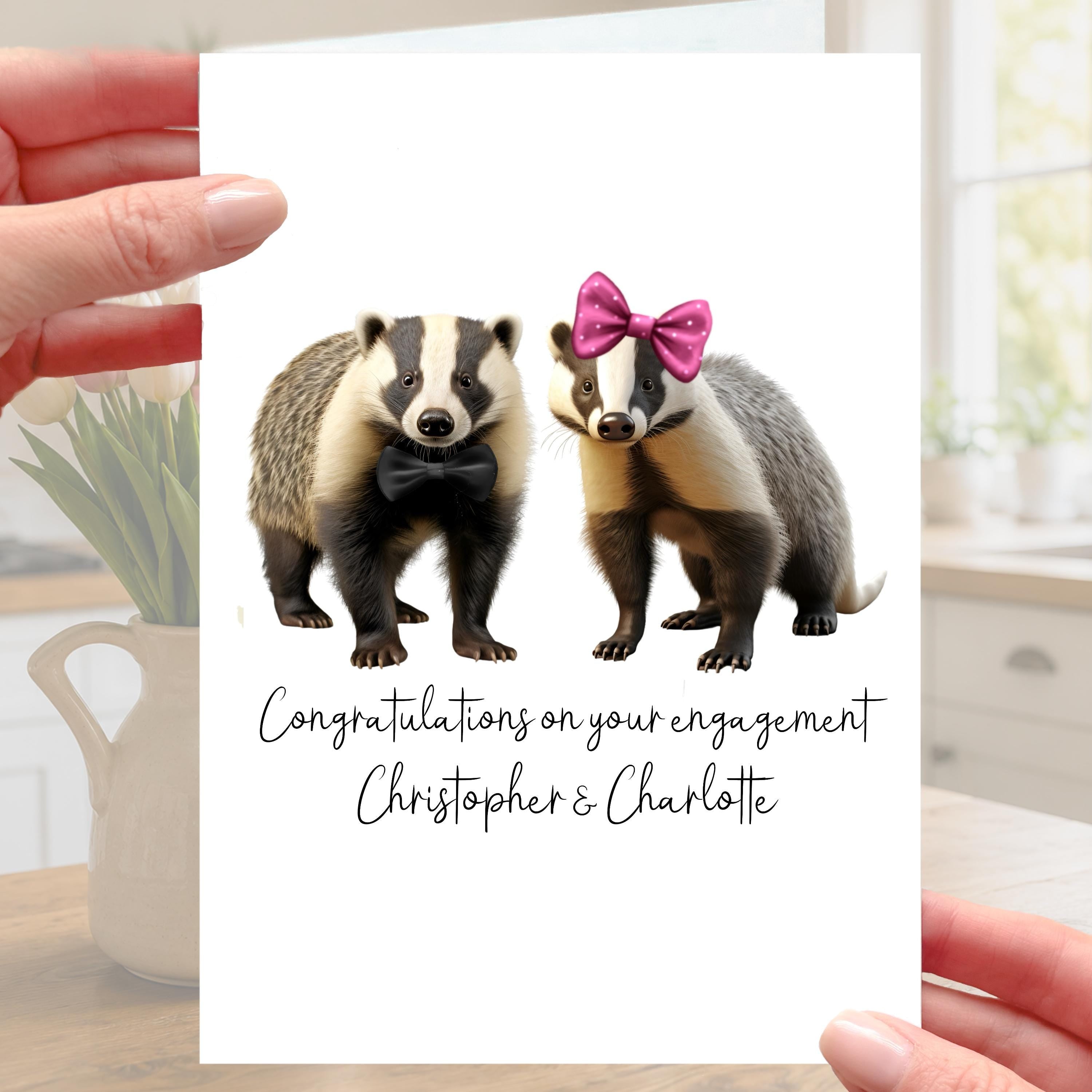 Badger Engagement Card Personalised