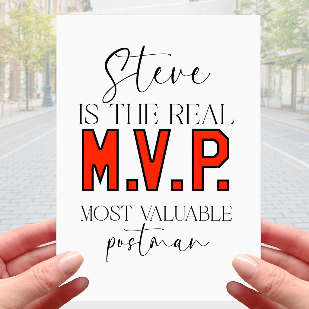 Postman Card Personalised MVP New Job Retirement Postie