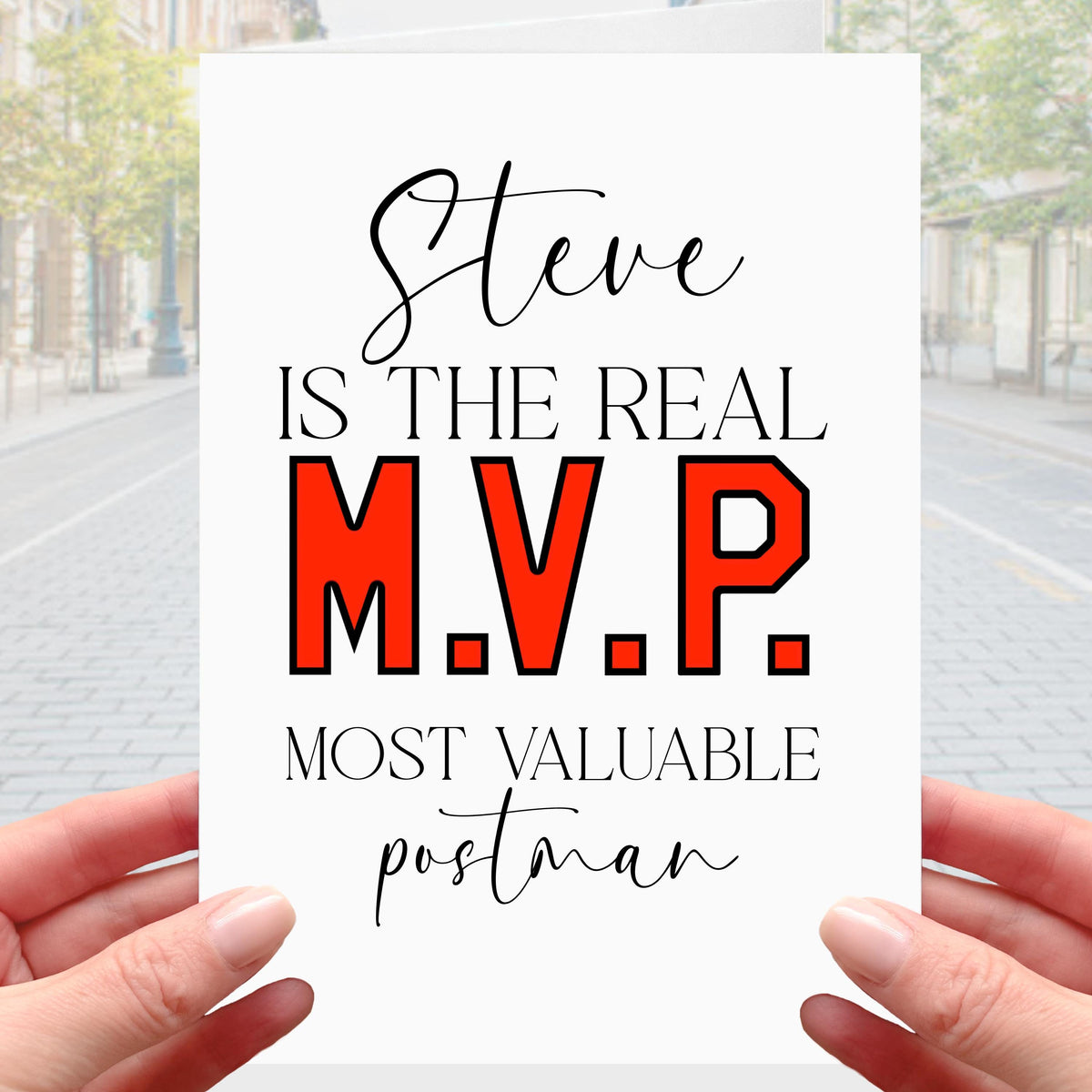 Postman Card Personalised MVP New Job Retirement Postie