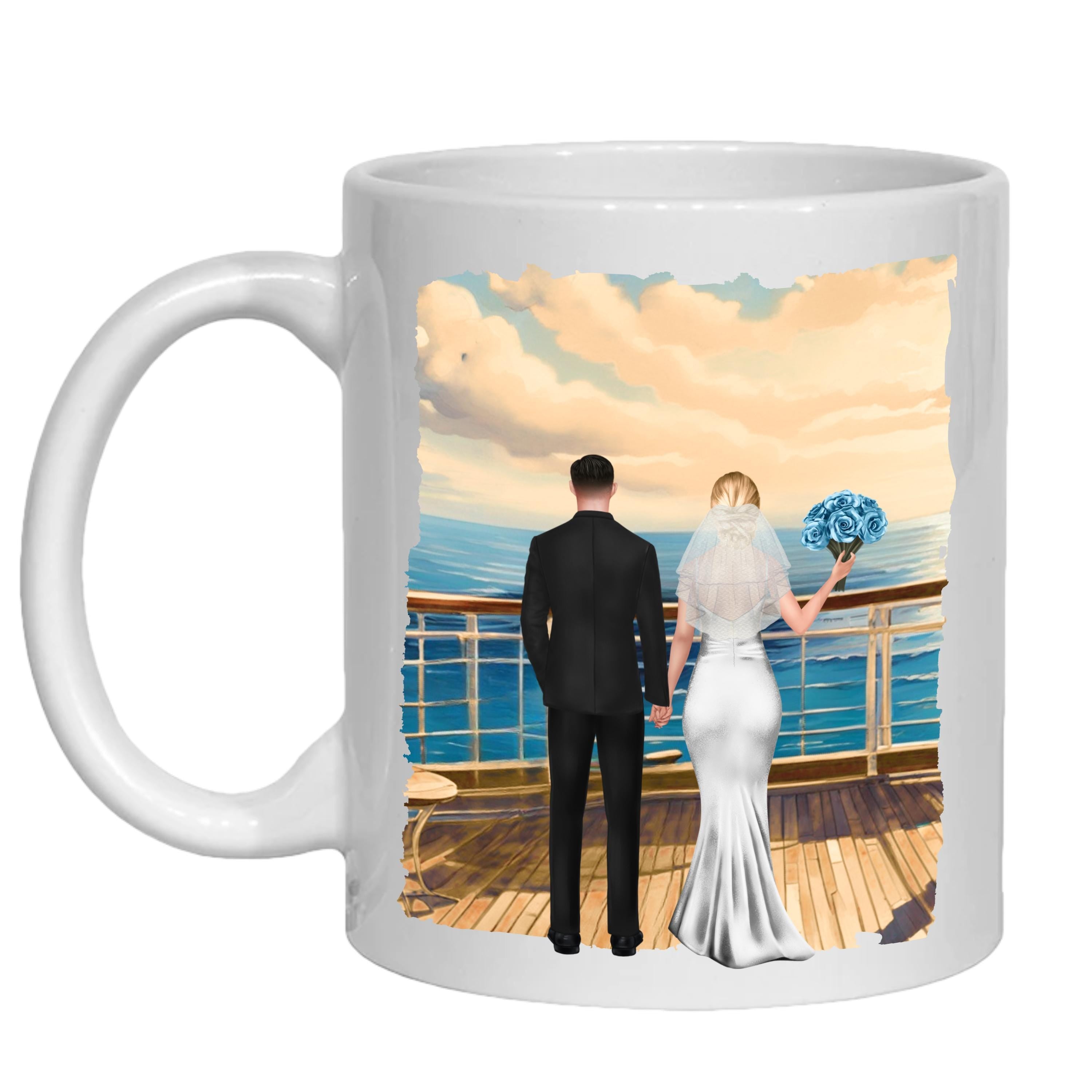 Personalized Cruise Wedding Mug gift for Bride & Groom