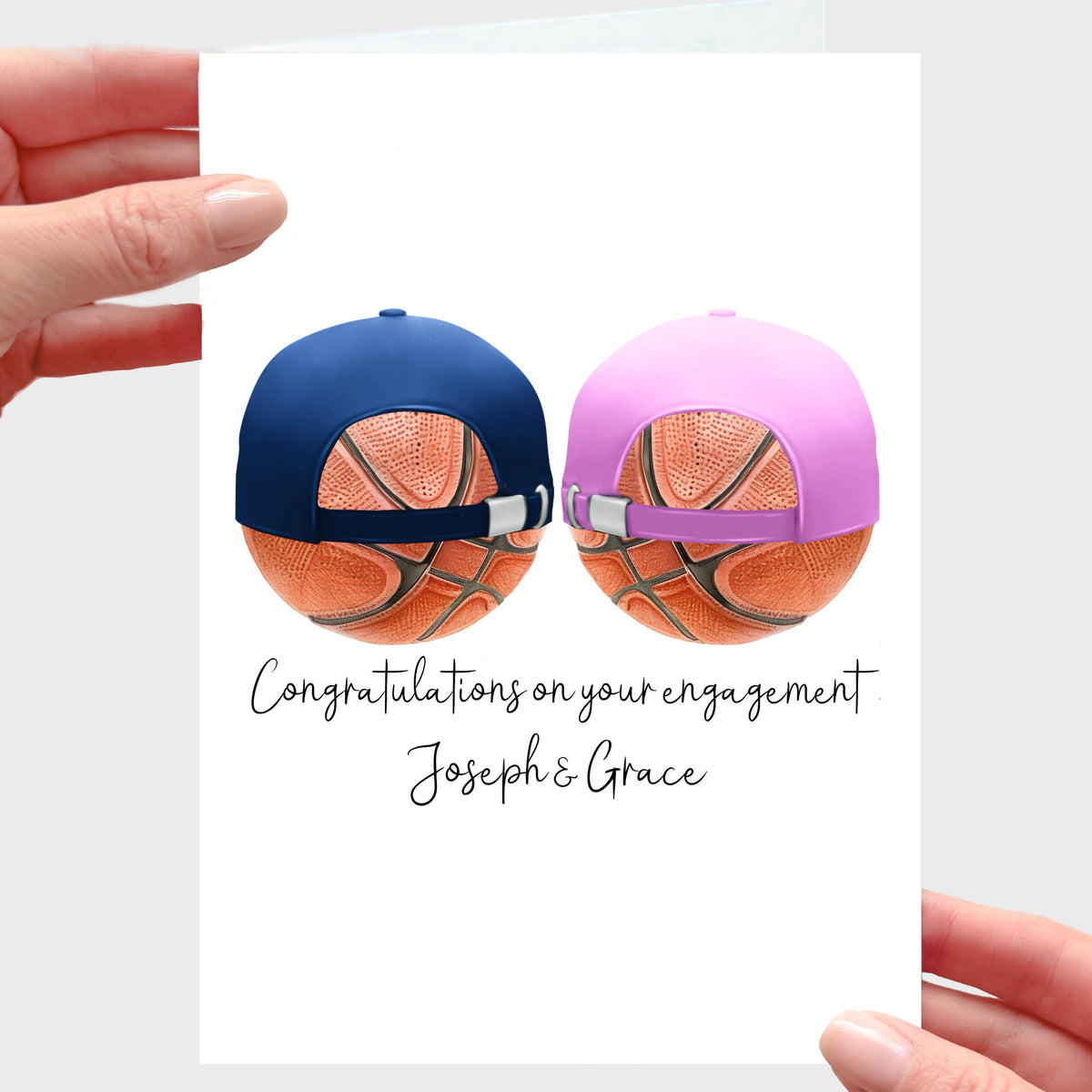 Basketball Engagement Card Personalised