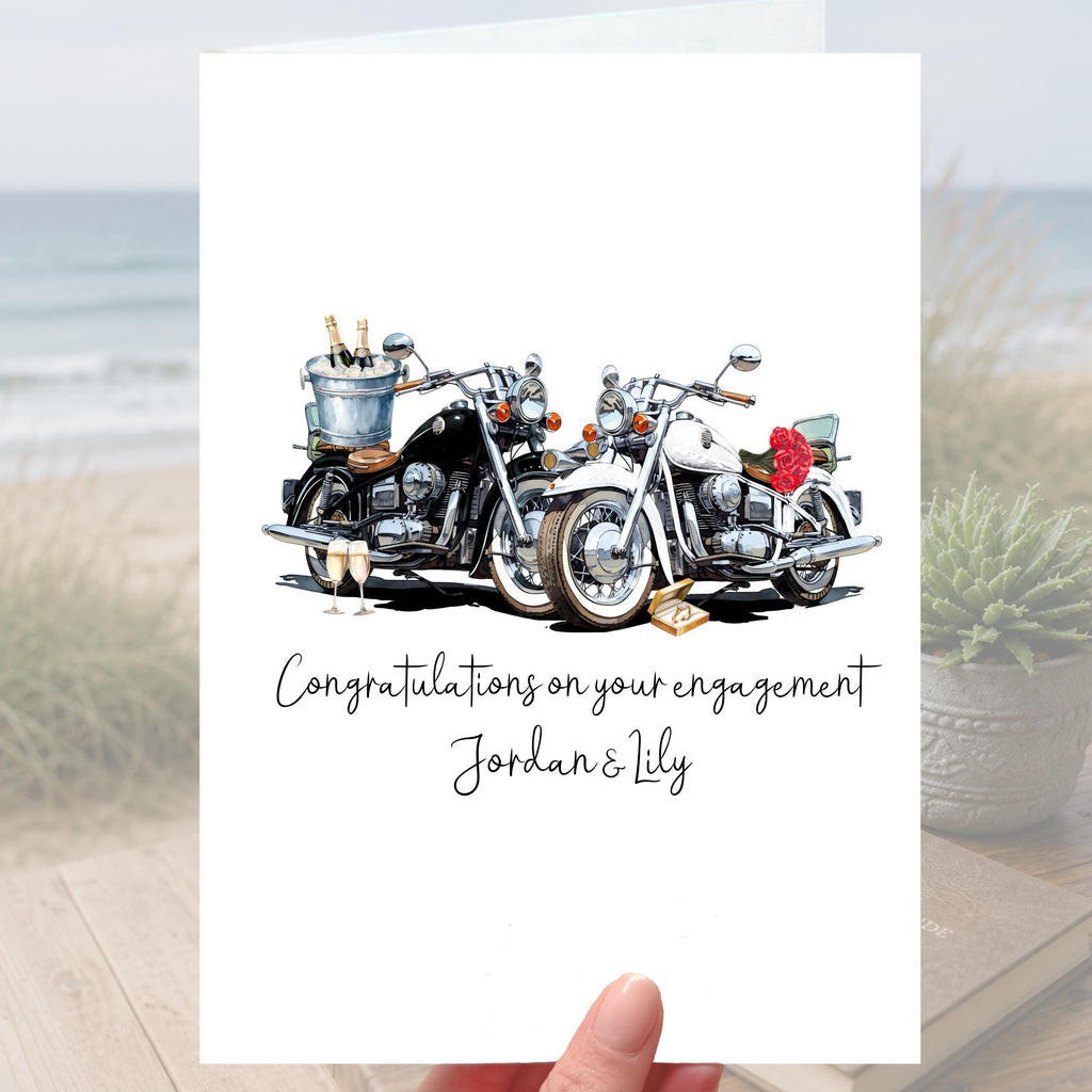 Motorbike Engagement Card Personalised Motorcycle
