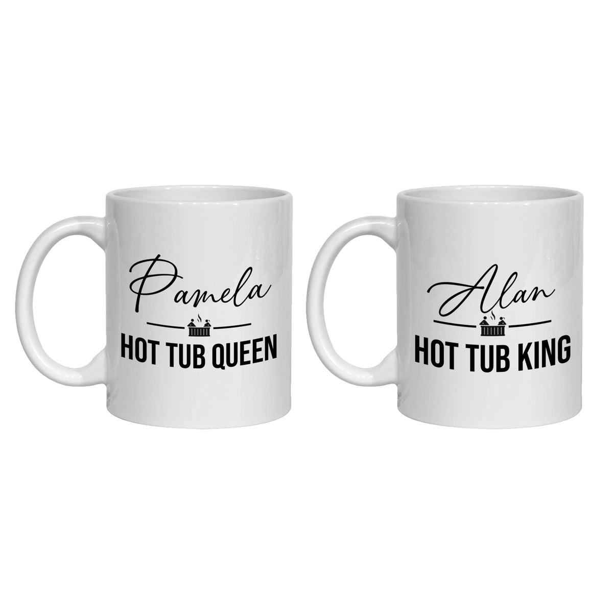Personalised Mug Hot Tub King Queen - Party Hotel Sauna