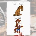 Best Dad Cowboy Card - funny horse card for father, daddy, papa, personalised