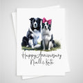 Border Collie Anniversary Card Personalised Sheepdog