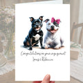 Staffordshire Bull Terrier Engagement Card Personalised Staffy Dog