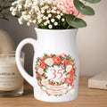 Happy 35th Anniversary vase - Personalised small ceramic Vase - coral wedding  35 years
