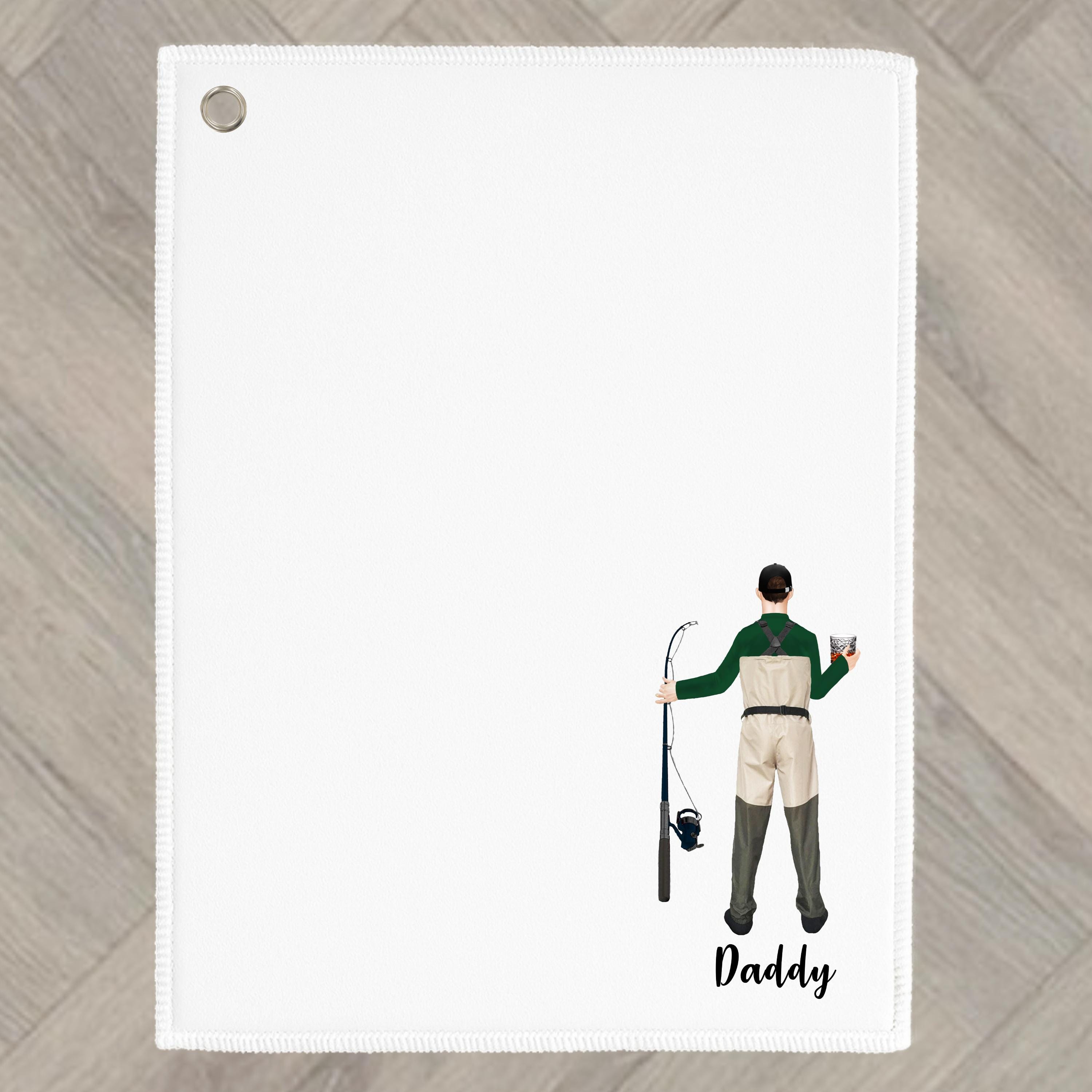 Fishing Towel Personalised for man Gift for Daddy Grandad