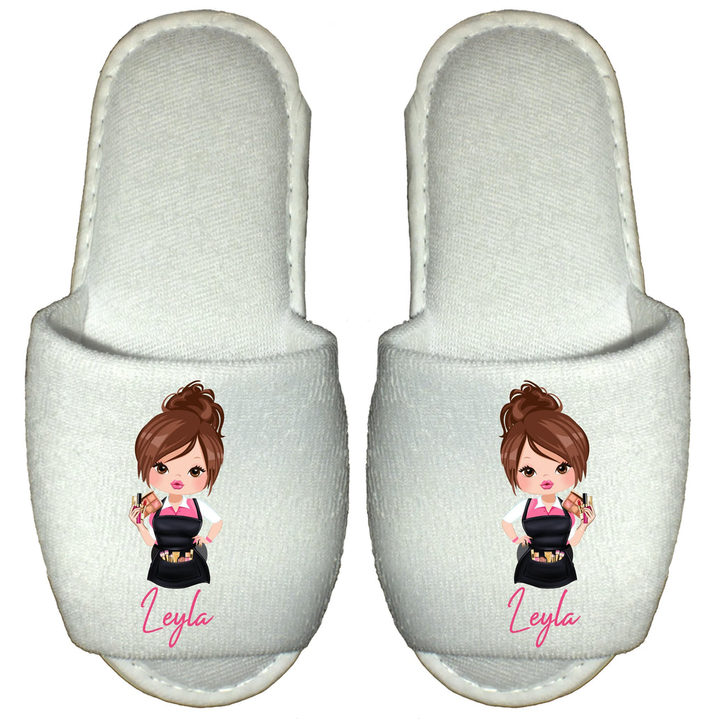 Personalised Makeup Artist Spa Slippers custom beautician