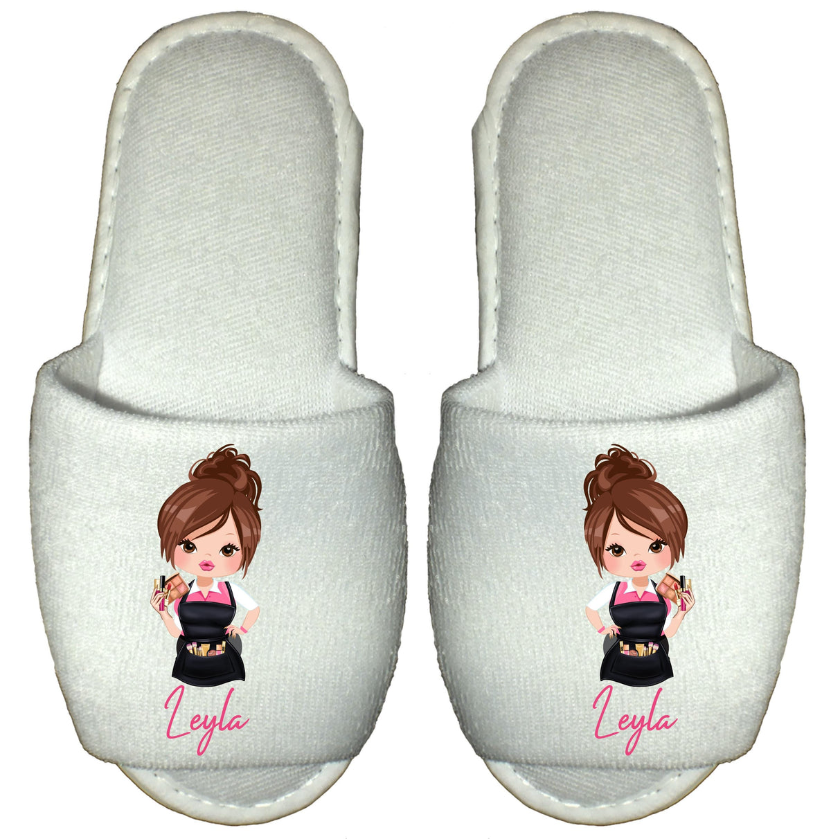 Personalised Makeup Artist Spa Slippers custom beautician