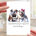 BullDog Engagement Card Personalised Dog British
