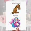 Grandmother Card - funny horse gamer cocktails card for nan, nanny, grandma