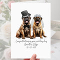 Bullmastiff Wedding Card Personalised Dog Bride & Groom