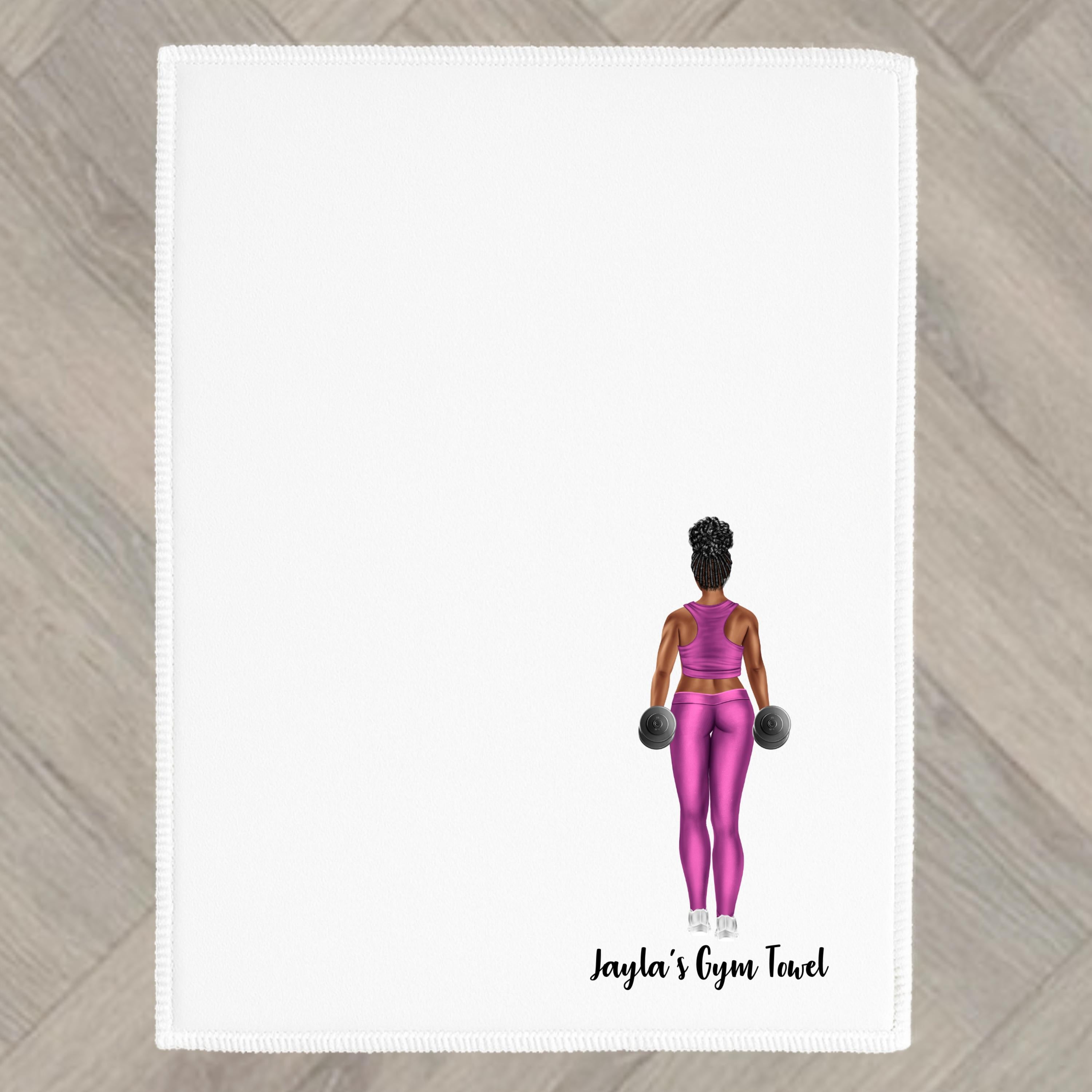 Gym Towel Personalised fitness exercise Woman Present Gift