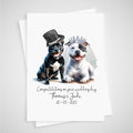 Staffordshire Bull Terrier Wedding Card Personalised Bride & Groom Staffy Dog