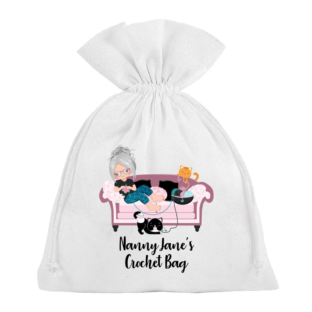 Crochet Bag Personalised Storage Wool Yarn Needles Hook Gift Sack