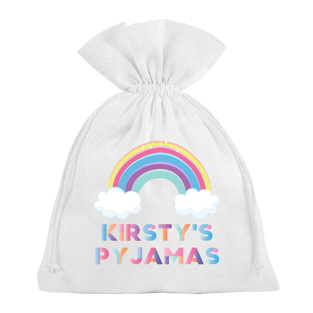 Rainbow Pyjama Bag Personalised Sleepover Slumber Party