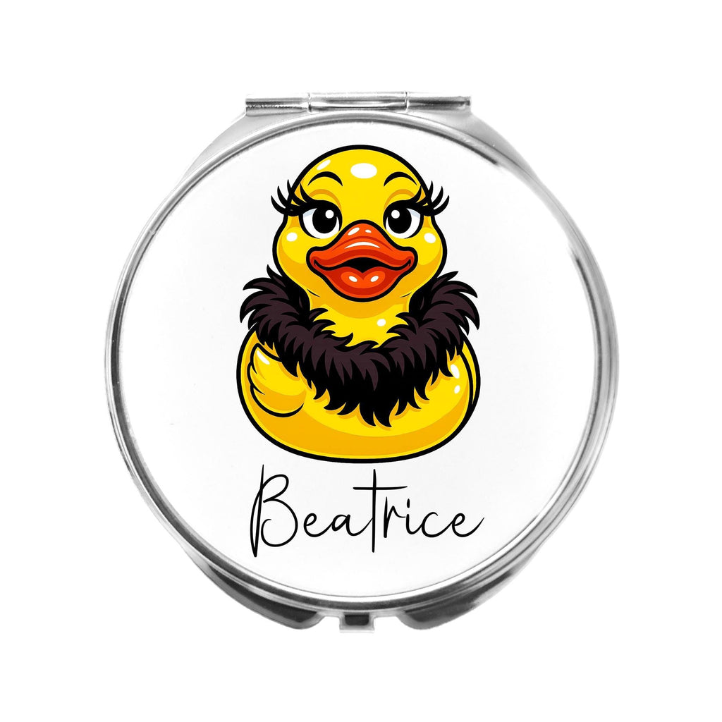 Rubber Duck Mirror Personalised Compact Gift Diva Glamorous